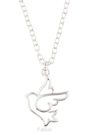 Pendant Cutout Dove Silverplated