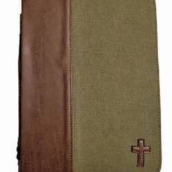 Biblecover Green Large Faux leather wash