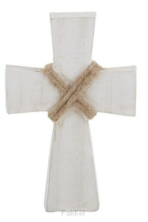 Smal wood cross white wash