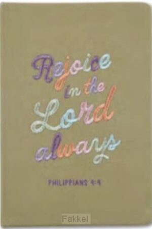 Embroidered journal Rejoice in the Lord