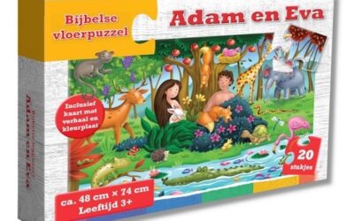 Vloerpuzzel adam en eva 48x74cm