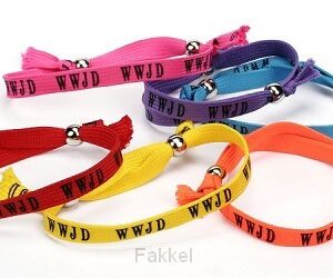 Armband wwjd met kogelsluiting