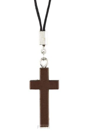 Wood Pendant Cross 3,2cm Brown