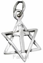 Sterling silver pendant Star of David Cr