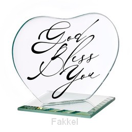 Glass Heart Stand God bless you