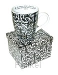 Boxed mug damask Psalm 29:11