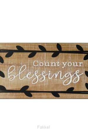 Wall Art 15x30cm Count your blessings