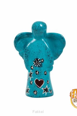 Speksteen engel hart turquoise 10cm