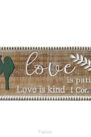 Wall Art 12x30cm Love is patient