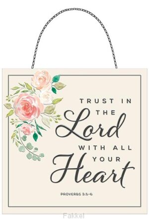 Tin wall decor 17,8cm Trust in the Lord