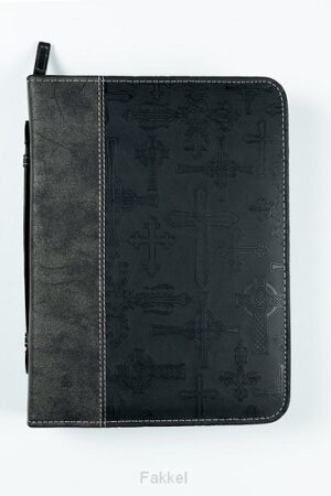 Biblecover Black Crosses Large