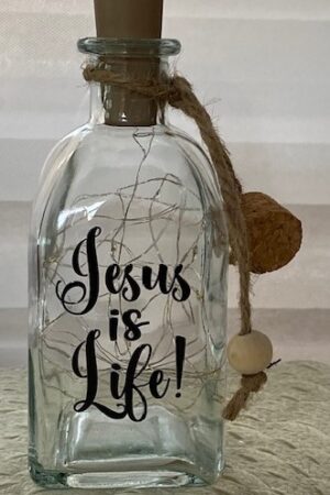 Fles led licht 250 ml Jesus is life