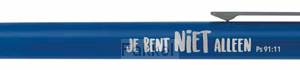 Pen aluminium/Bamboe Je bent niet alleen