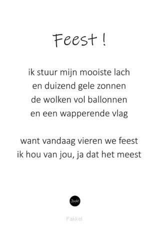 Kaart ''Feest!''