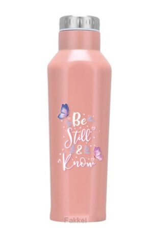 Thermos Bottle Be still & Know Pink