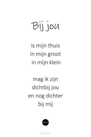 Kaart ''Bij jou''