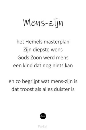 Kaart ''Mens-zijn''