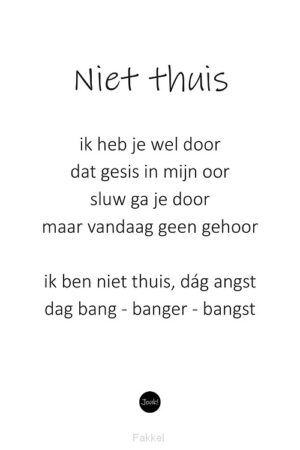 Kaart ''Niet thuis''