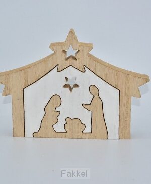 Wood nativity puzzle style 201x14cm