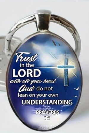 Keyring metal/epoxy Trust in the Lord