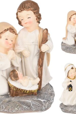 Polyresin Holy Family Creme 9x7,5x11,3cm