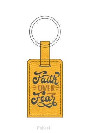 Luxleather keyring Faith over fear