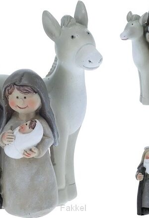 Nativity set Holy family with donkey ass