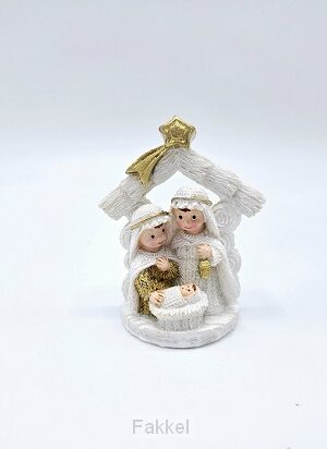 Nativity Holy Family white 8cm