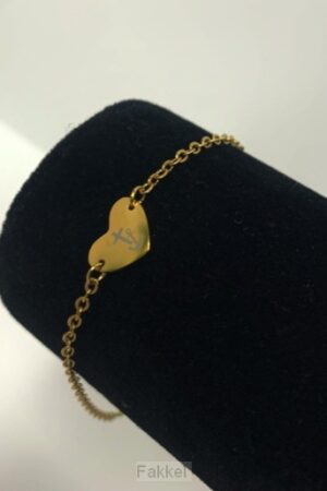 Armband hartje geloof hoop liefde goud