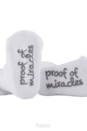 Baby socks proof of miracles white