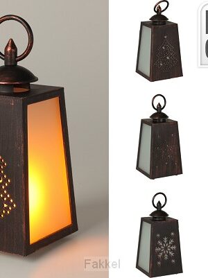 Lantern Led Flame Assorted Christmas des