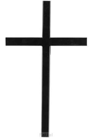 Black metal plain cross 25,4cm