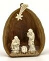 Tiny walnutshell with holy family