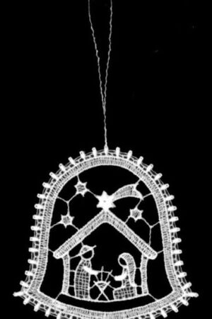 Lace hanger Bell with nativity