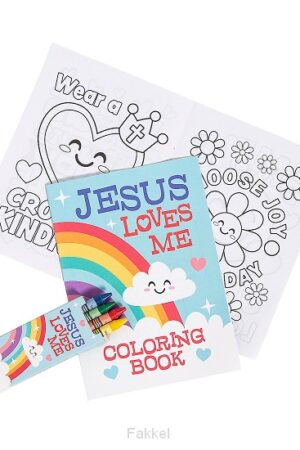 Jesus loves me coloring book& crayons