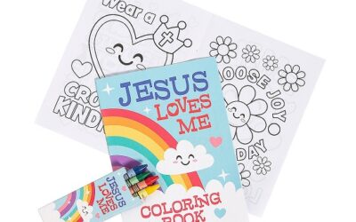 Jesus loves me coloring book& crayons